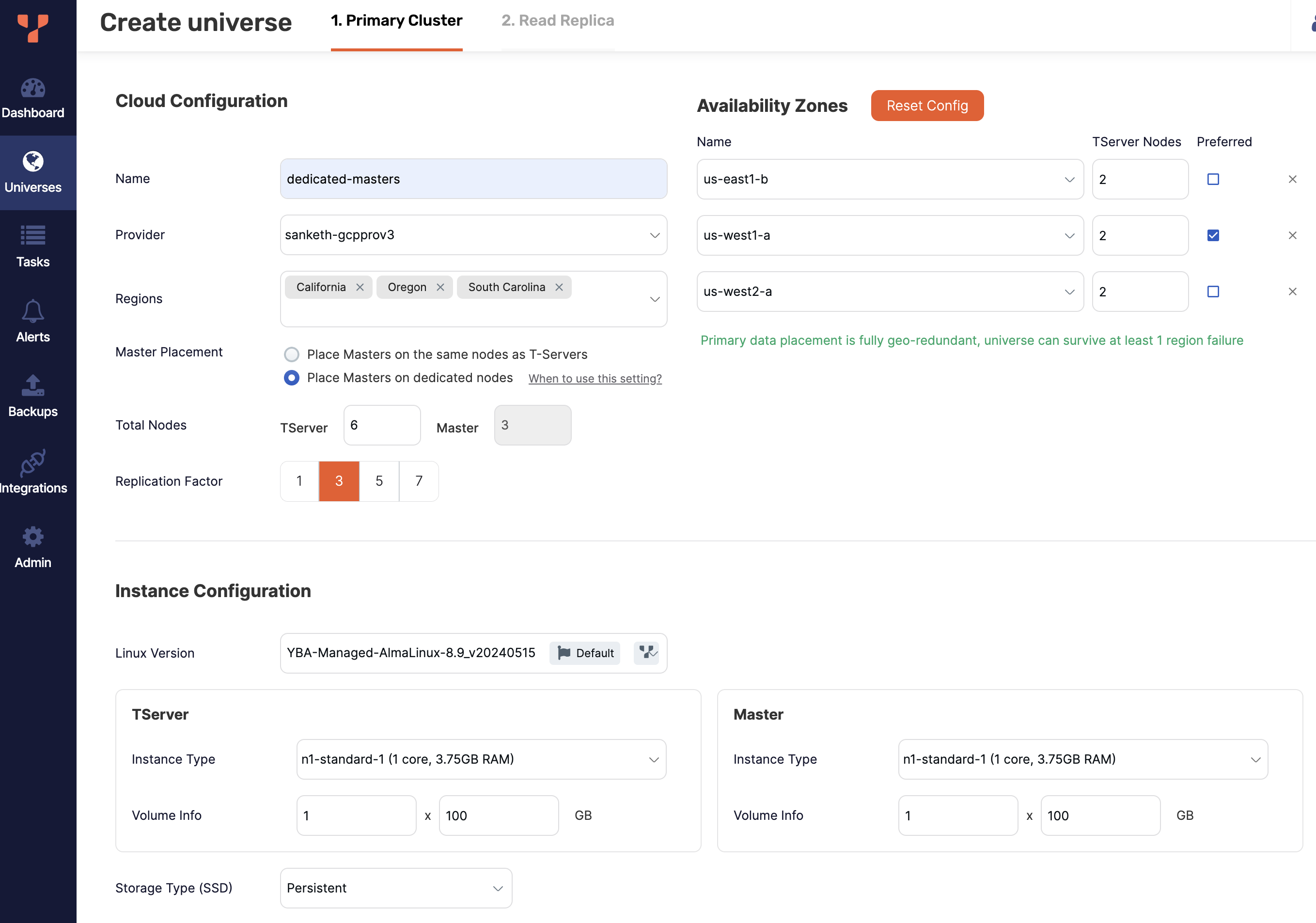 Create dedicated universe Create dedicated universe